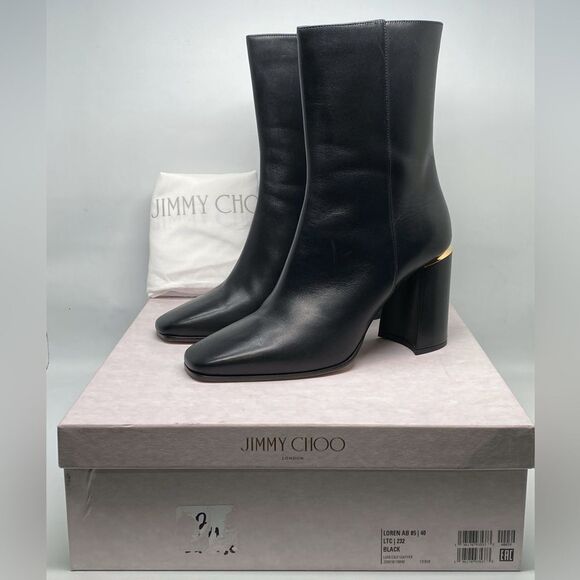 Jimmy Choo Loren 85MM Leather Ankle Boots size 40 - Picture 14 of 16